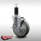 Service Caster 5'' SS Gray Poly Swivel 1-1/4'' Expanding Stem Caster with Brake SCC-SSEX20S514-PPUB-TLB-114 - alternate 2